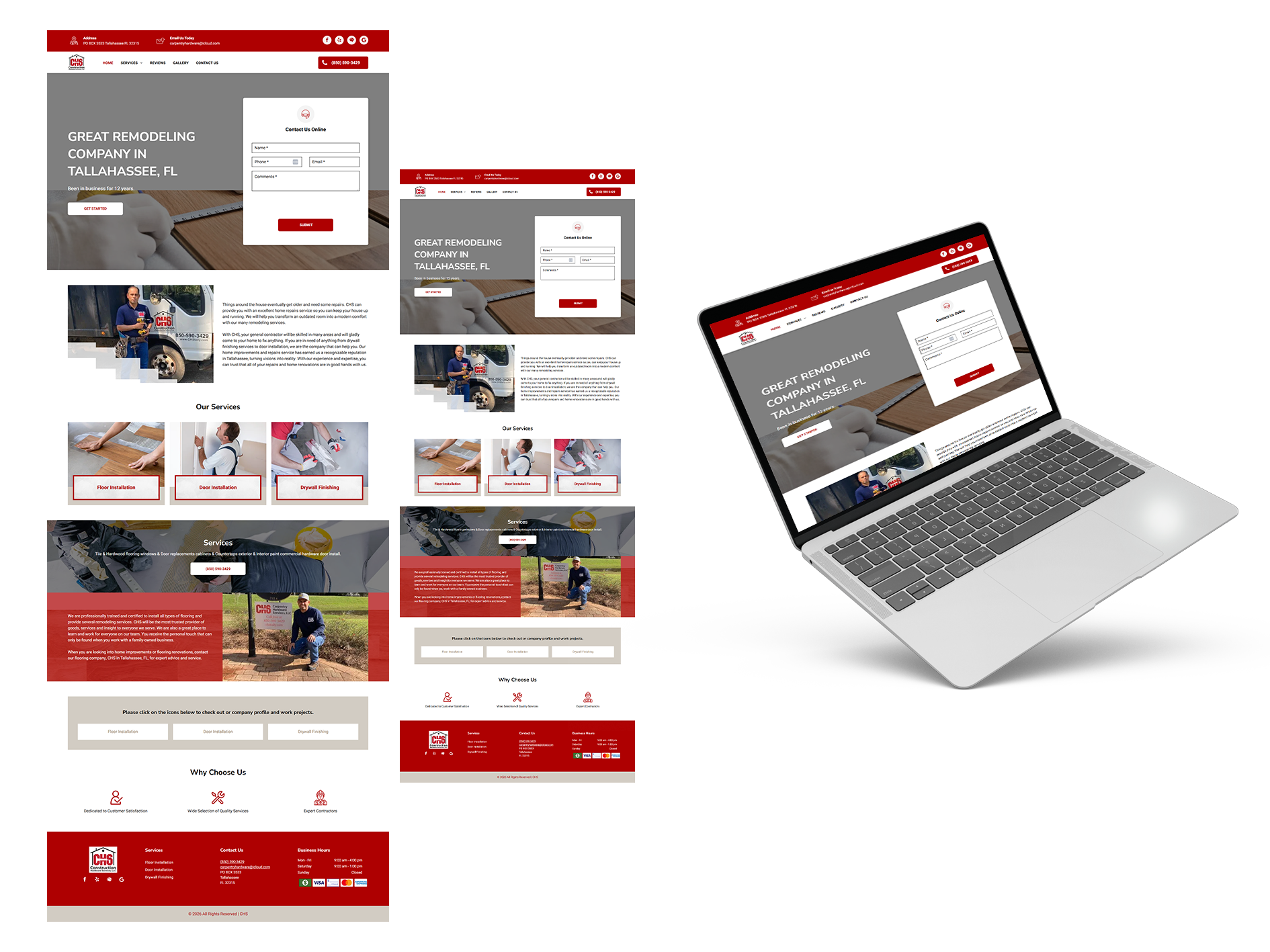CHS Construction website preview