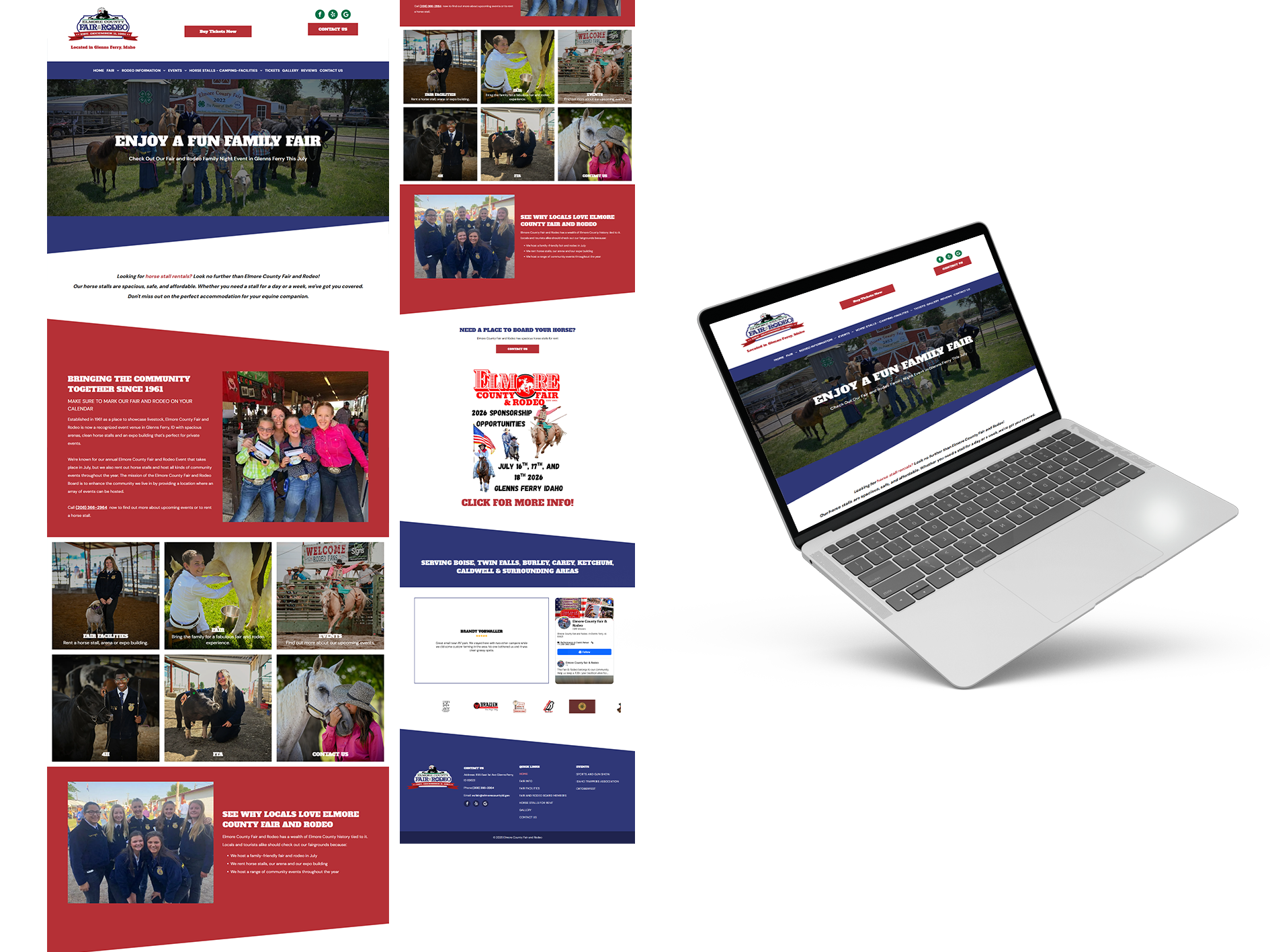 Elmore County Fair & Rodeo website preview