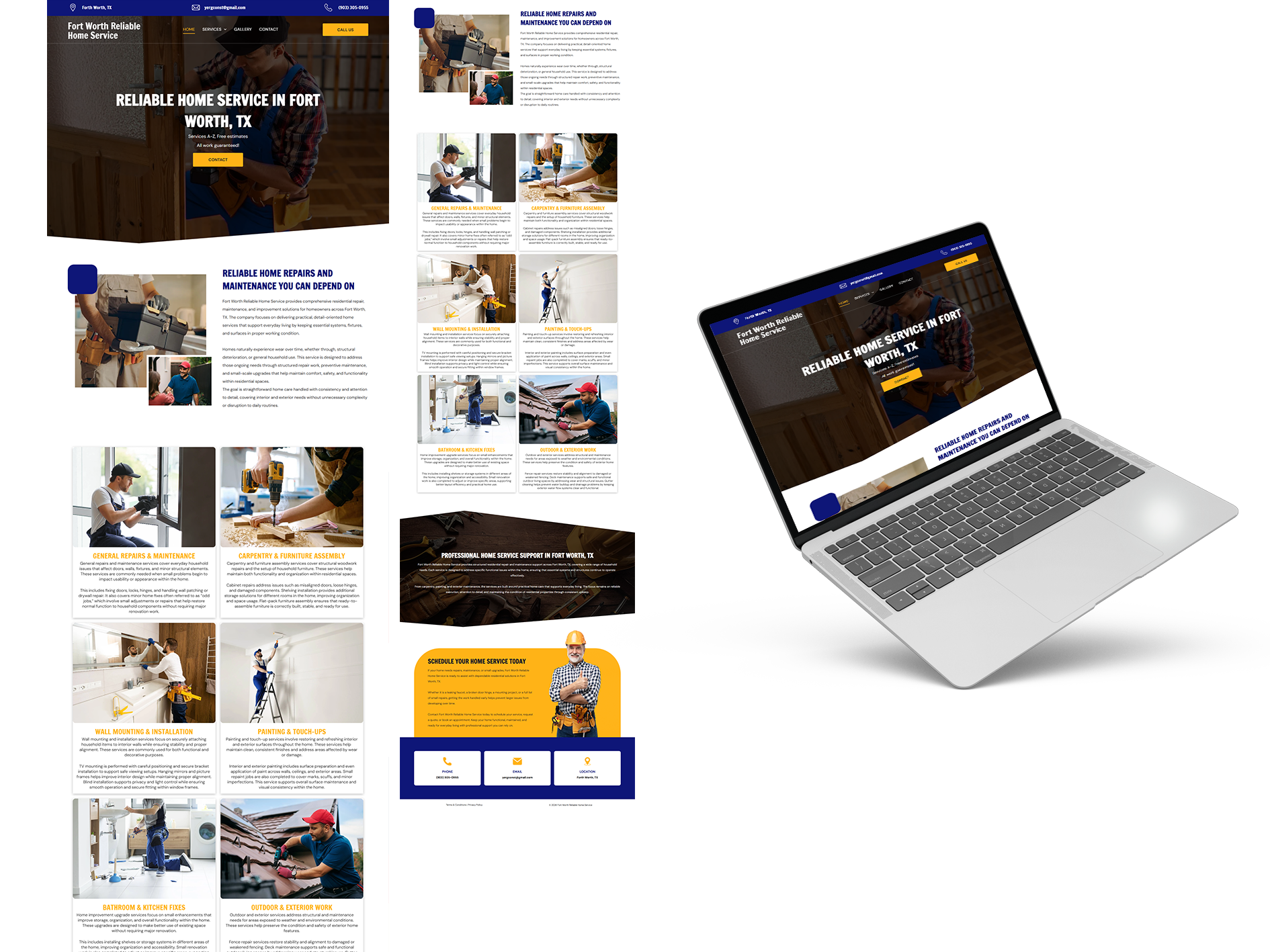 Fort Worth Reliable Home Service website preview