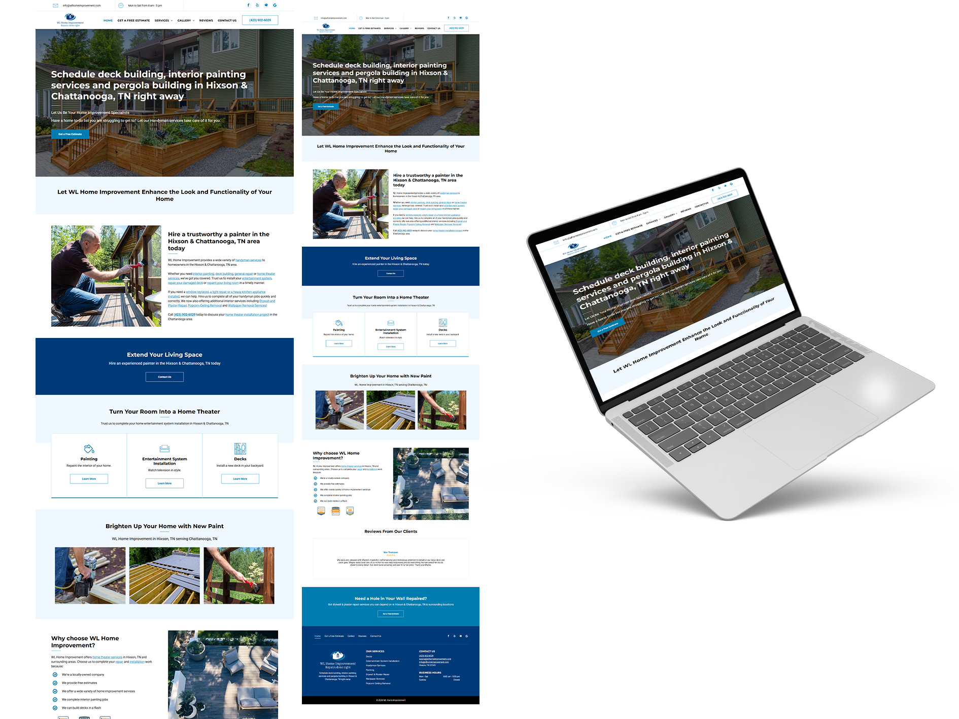 WL Home Improvement website preview